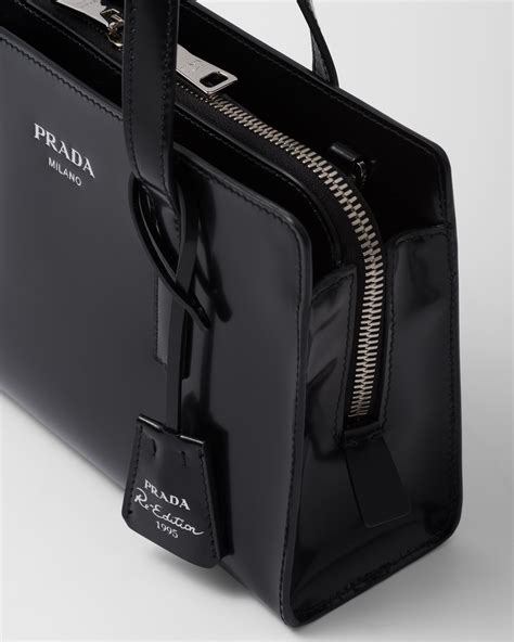 prada brushed leather tote.